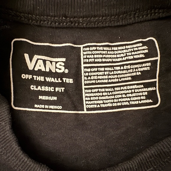 Van's Off The Wall Badge Logo Tee, Black, Men's Medium - Picture 3 of 6